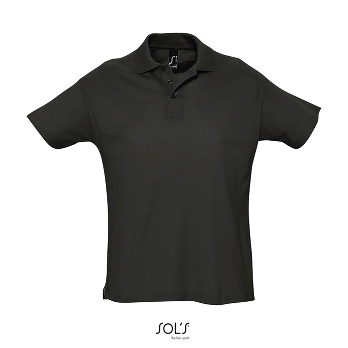 Polo homme publicitaire coton 170g - SUMMER Noir 1